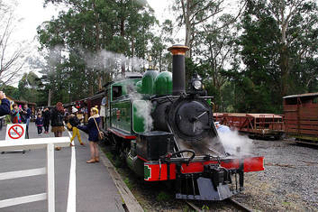 Puffing Billy at the station